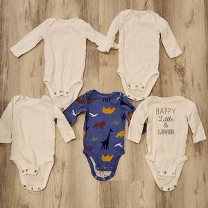 Carter's Long Sleeve 5 Piece Onesie Bundle Size 3 Months